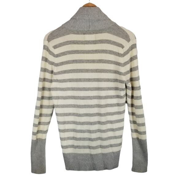 American Eagle Outfitters Waffle Knit Striped Cardigan Size L Large - Picture 2 of 8